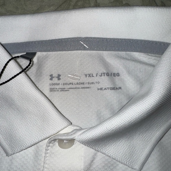 ❇️NWT❇️ Under Armour Youth White Polo Shirt - Picture 4 of 7